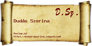 Dudás Szorina névjegykártya